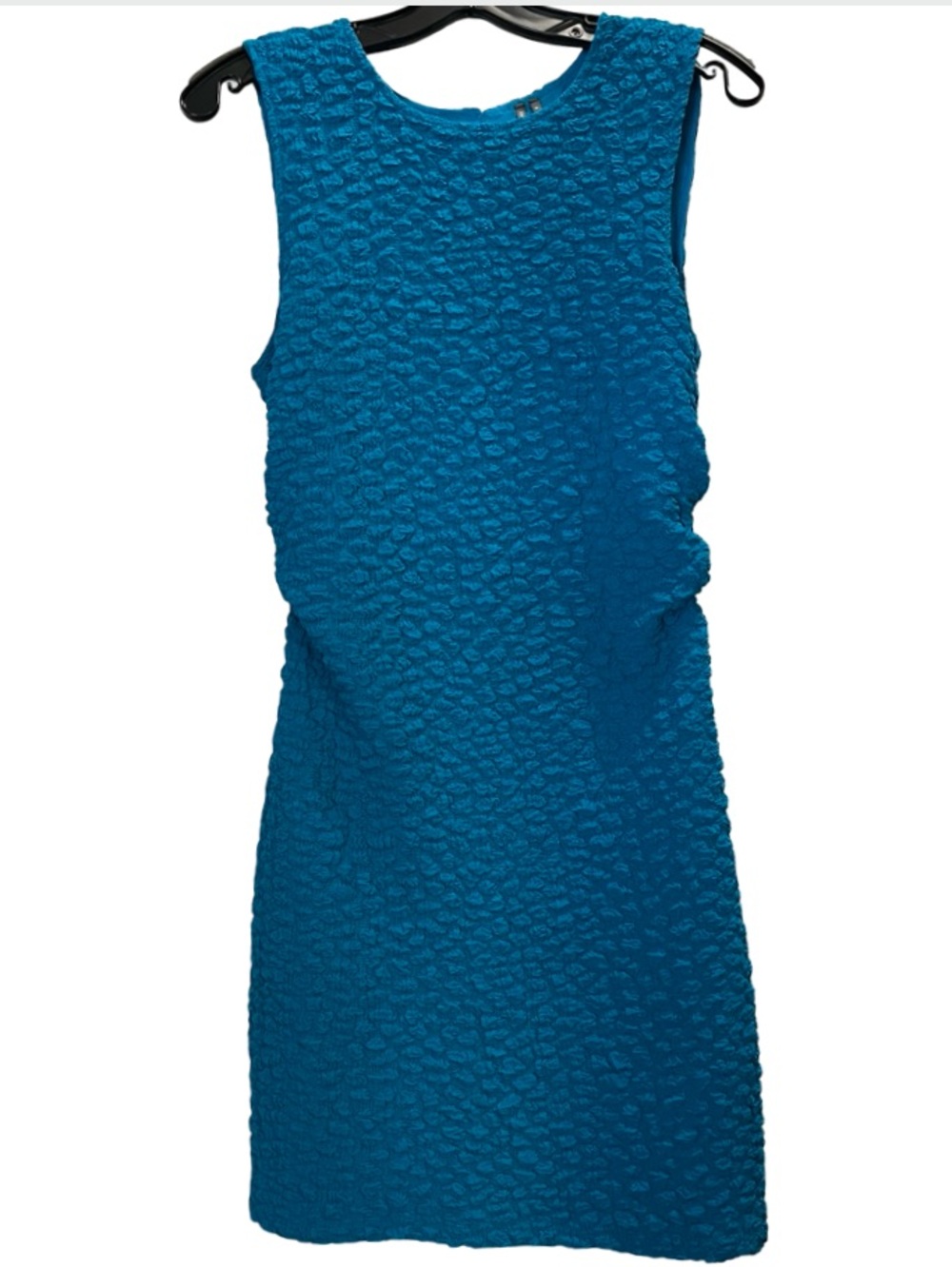 NWT Anthropology Textured Sleeveless Mini Dress in Teal - Picture 3 of 8